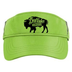 Retro Cute Buffalo Silhouette Bison Whisperer Tee Adult Drive Performance Visor