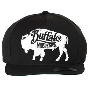 Retro Cute Buffalo Silhouette Bison Whisperer Tee Wool Snapback Cap