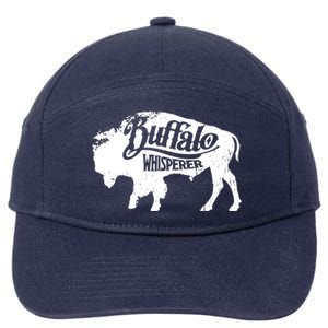 Retro Cute Buffalo Silhouette Bison Whisperer Tee 7-Panel Snapback Hat