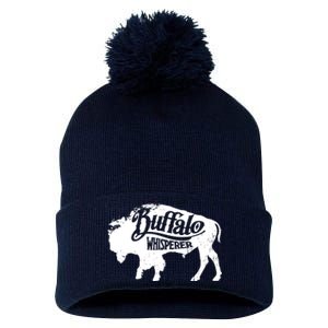 Retro Cute Buffalo Silhouette Bison Whisperer Tee Pom Pom 12in Knit Beanie