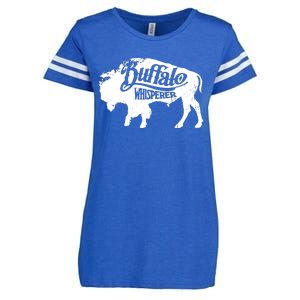 Retro Cute Buffalo Silhouette Bison Whisperer Tee Enza Ladies Jersey Football T-Shirt