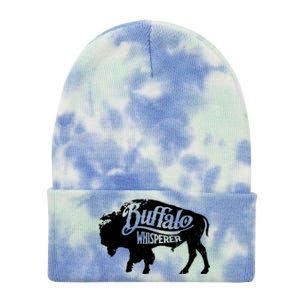 Retro Cute Buffalo Silhouette Bison Whisperer Tee Tie Dye 12in Knit Beanie