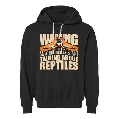 Reptiles Cute Bearded Dragon Garment-Dyed Fleece Hoodie