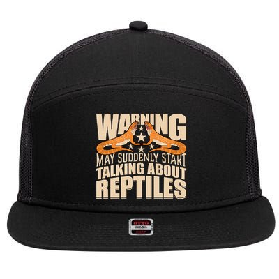 Reptiles Cute Bearded Dragon 7 Panel Mesh Trucker Snapback Hat