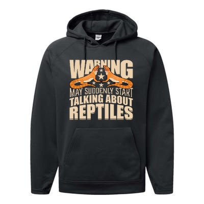 Reptiles Cute Bearded Dragon Performance Fleece Hoodie