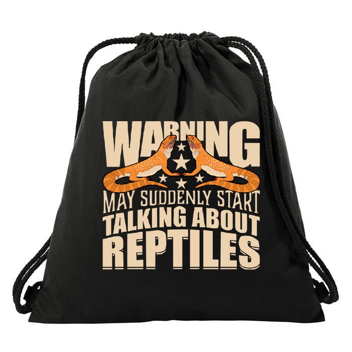 Reptiles Cute Bearded Dragon Drawstring Bag