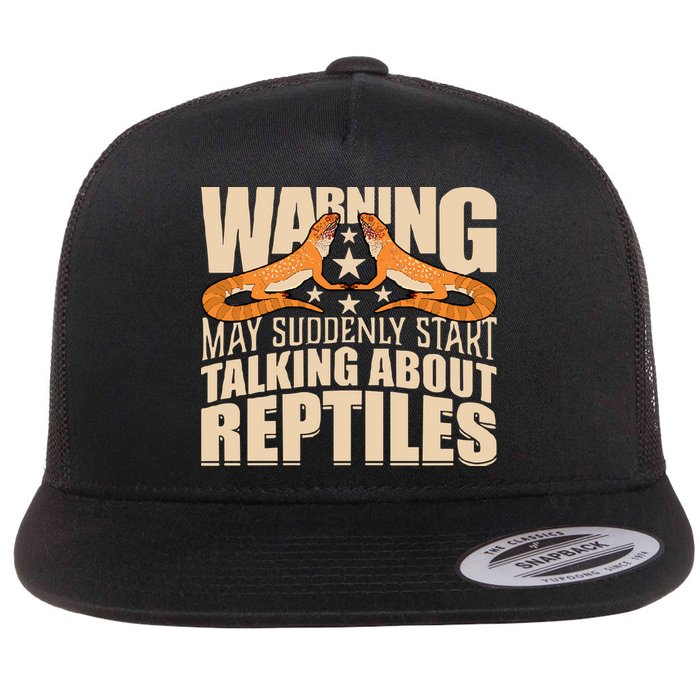 Reptiles Cute Bearded Dragon Flat Bill Trucker Hat