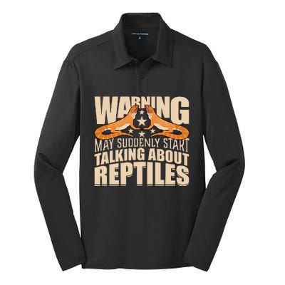 Reptiles Cute Bearded Dragon Silk Touch Performance Long Sleeve Polo