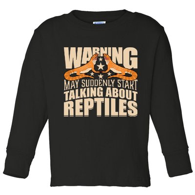 Reptiles Cute Bearded Dragon Toddler Long Sleeve Shirt