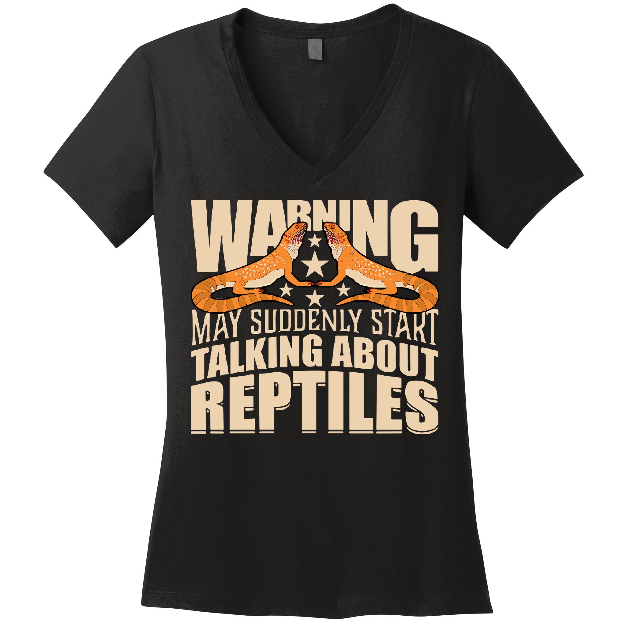 Reptiles Cute Bearded Dragon Women's V-Neck T-Shirt