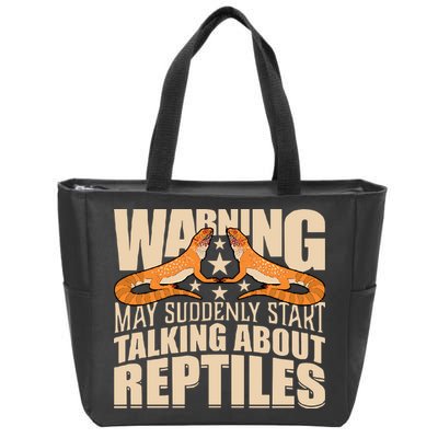 Reptiles Cute Bearded Dragon Zip Tote Bag