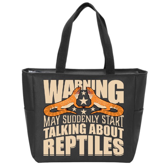 Reptiles Cute Bearded Dragon Zip Tote Bag