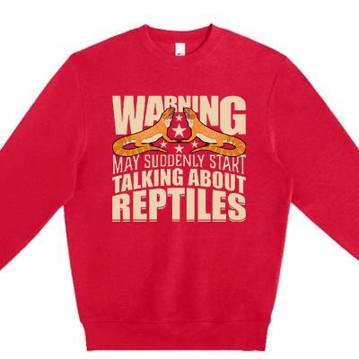 Reptiles Cute Bearded Dragon Premium Crewneck Sweatshirt