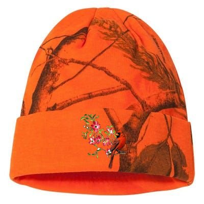 Red Cardinal Bird And Pink Flowering Dogwood Blossoms Kati Licensed 12" Camo Beanie