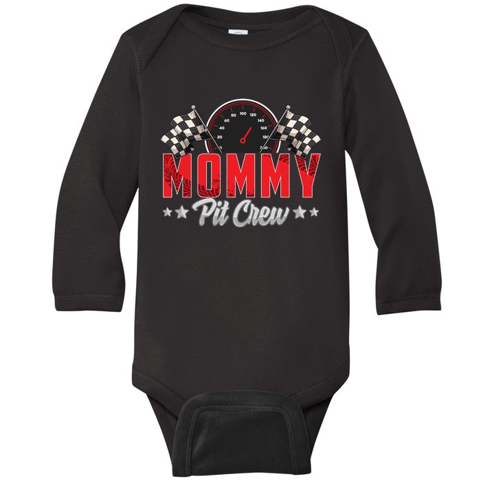 Race Car Birthday Party Racing Family Mommy Pit Crew Baby Long Sleeve Bodysuit