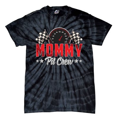 Race Car Birthday Party Racing Family Mommy Pit Crew Tie-Dye T-Shirt