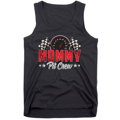 Race Car Birthday Party Racing Family Mommy Pit Crew Tank Top