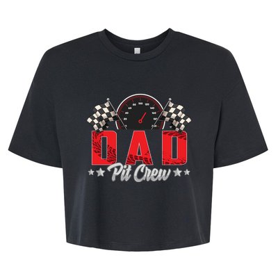 Race Car Birthday Party Racing Family Dad Pit Crew Bella+Canvas Jersey Crop Tee