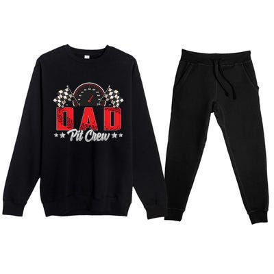 Race Car Birthday Party Racing Family Dad Pit Crew Premium Crewneck Sweatsuit Set