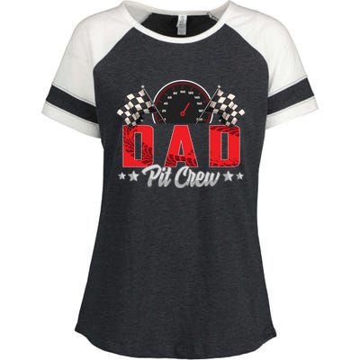 Race Car Birthday Party Racing Family Dad Pit Crew Enza Ladies Jersey Colorblock Tee