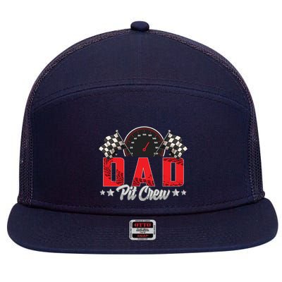 Race Car Birthday Party Racing Family Dad Pit Crew 7 Panel Mesh Trucker Snapback Hat