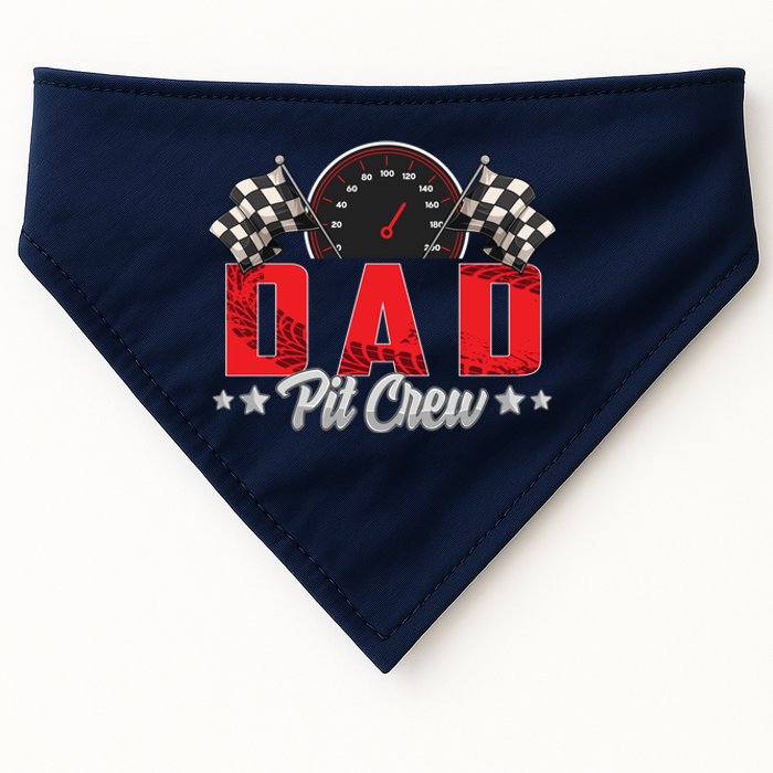 Race Car Birthday Party Racing Family Dad Pit Crew USA-Made Doggie Bandana