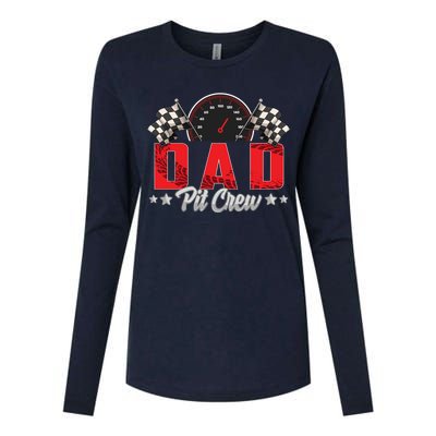 Race Car Birthday Party Racing Family Dad Pit Crew Womens Cotton Relaxed Long Sleeve T-Shirt