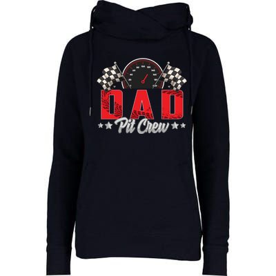 Race Car Birthday Party Racing Family Dad Pit Crew Womens Funnel Neck Pullover Hood