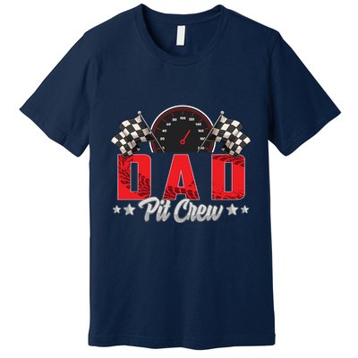 Race Car Birthday Party Racing Family Dad Pit Crew Premium T-Shirt