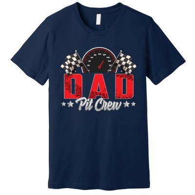 Race Car Birthday Party Racing Family Dad Pit Crew Premium T-Shirt