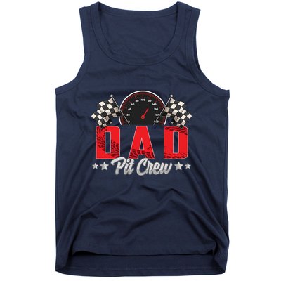 Race Car Birthday Party Racing Family Dad Pit Crew Tank Top