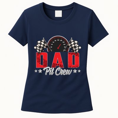 Race Car Birthday Party Racing Family Dad Pit Crew Womens T-Shirt