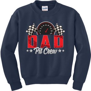 Race Car Birthday Party Racing Family Dad Pit Crew Kids Sweatshirt