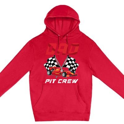 Race Car Birthday Party Racing Family Dad Pit Crew Premium Pullover Hoodie