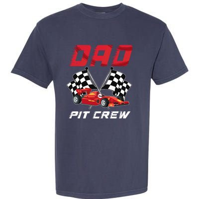 Race Car Birthday Party Racing Family Dad Pit Crew Garment-Dyed Heavyweight T-Shirt