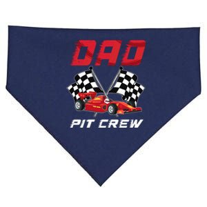 Race Car Birthday Party Racing Family Dad Pit Crew USA-Made Doggie Bandana