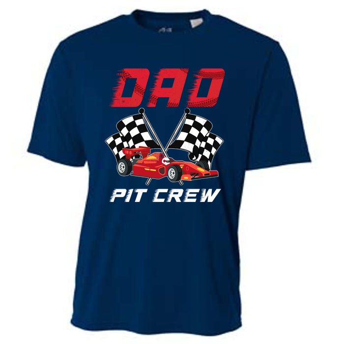 Race Car Birthday Party Racing Family Dad Pit Crew Cooling Performance Crew T-Shirt