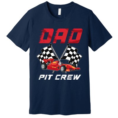 Race Car Birthday Party Racing Family Dad Pit Crew Premium T-Shirt