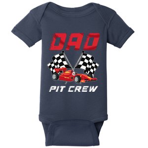 Race Car Birthday Party Racing Family Dad Pit Crew Baby Bodysuit