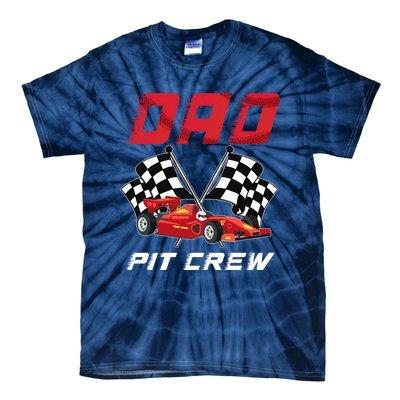 Race Car Birthday Party Racing Family Dad Pit Crew Tie-Dye T-Shirt