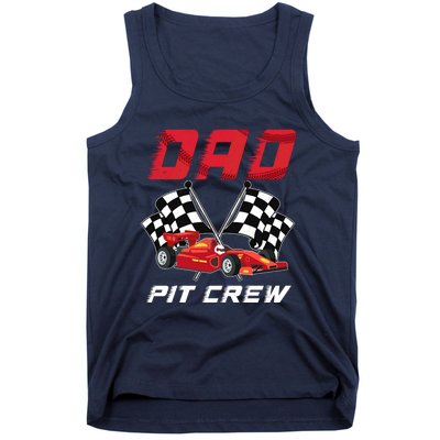 Race Car Birthday Party Racing Family Dad Pit Crew Tank Top