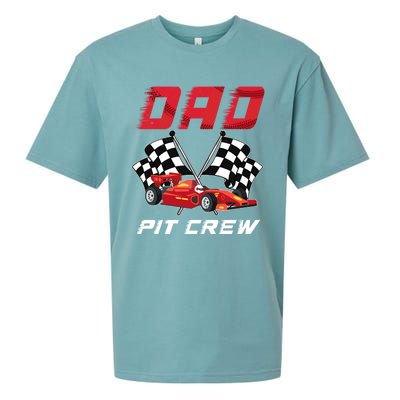 Race Car Birthday Party Racing Family Dad Pit Crew Sueded Cloud Jersey T-Shirt