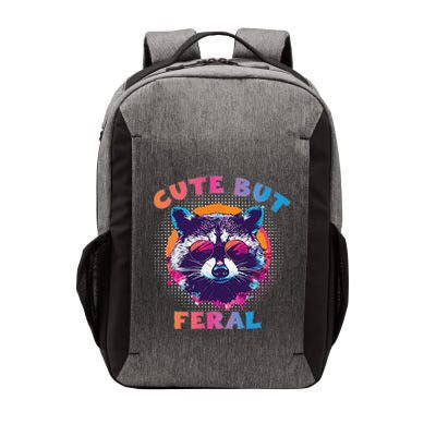 Raccoon Cute But Feral Colorful Funny Raccoon Feral Vector Backpack