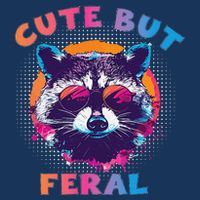 Raccoon Cute But Feral Colorful Funny Raccoon Feral Visor