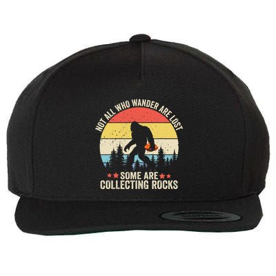 Rock Collector Bigfoot For Rockhound Geologist Geod Hunter Wool Snapback Cap