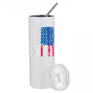 Reel Cool Bonus Dad Fishing Birthday Fathers Gift Stainless Steel Tumbler