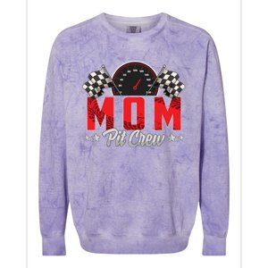 Race Car Birthday Party Racing Family Mom Pit Crew Colorblast Crewneck Sweatshirt