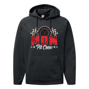 Race Car Birthday Party Racing Family Mom Pit Crew Performance Fleece Hoodie