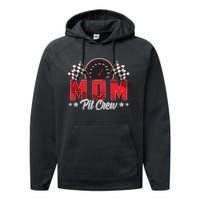 Race Car Birthday Party Racing Family Mom Pit Crew Performance Fleece Hoodie