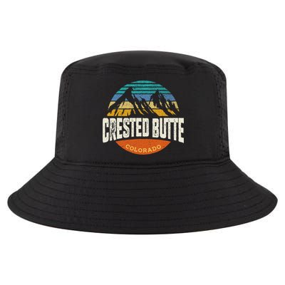 Retro Crested Butte Outdoors Mountain Colorado Cool Comfort Performance Bucket Hat